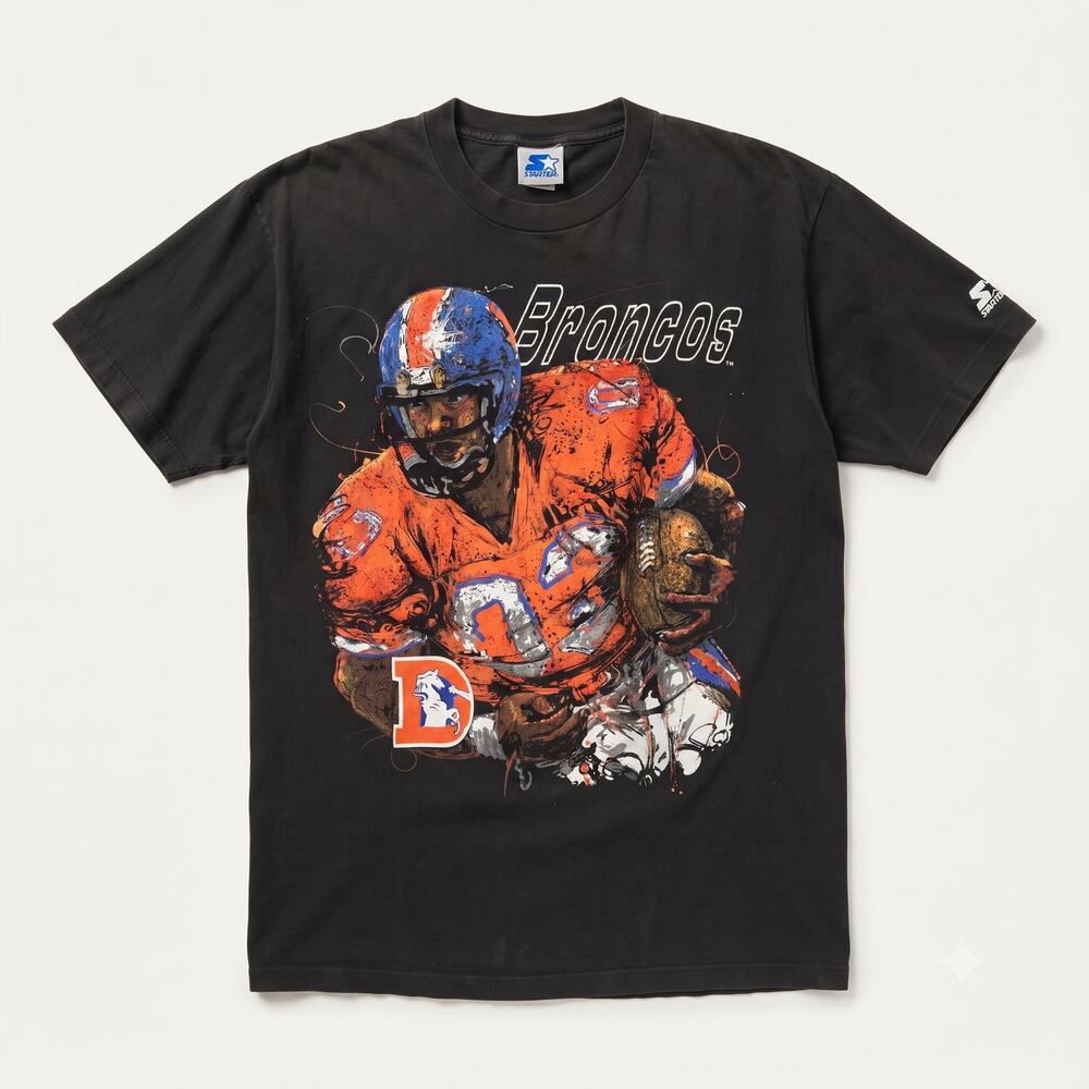 Starter Mens XL Vintage Streetwear 1996 Denver Broncos Football USA Made T-Shirt